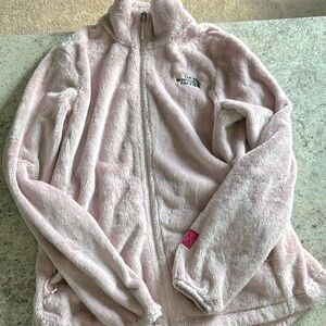 North face light pink zip fleece